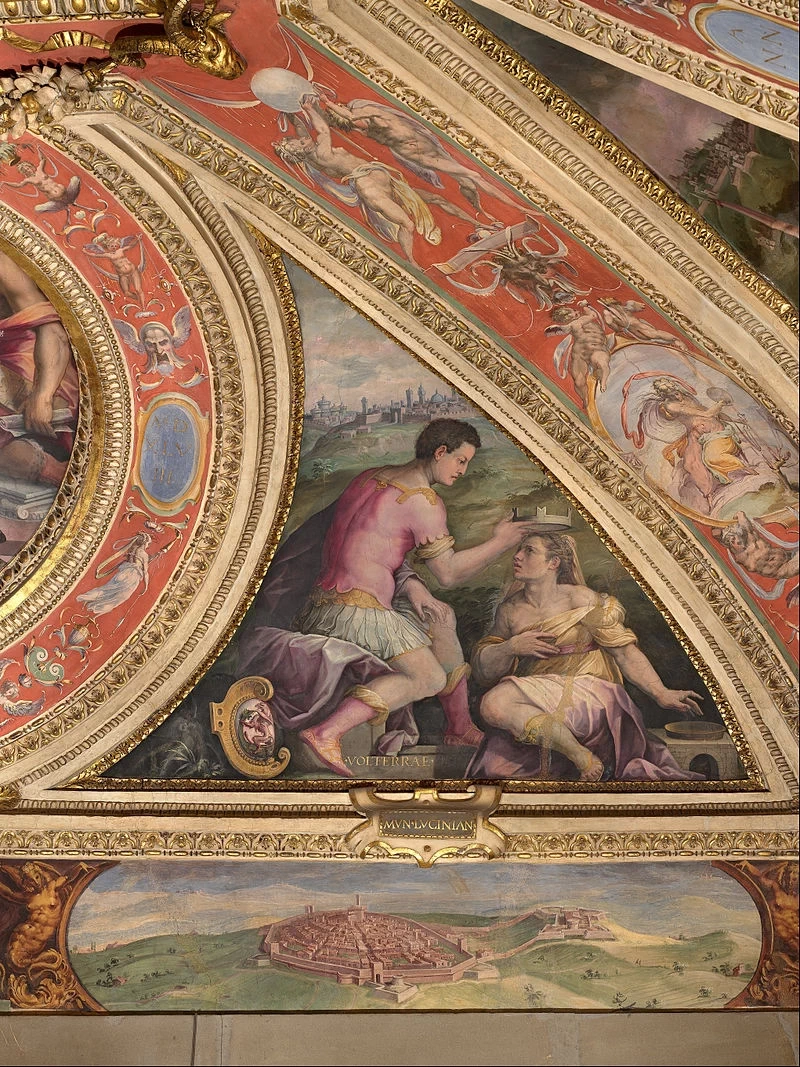 Allegoria di Volterra e veduta di Lucignano - Palazzo Vecchio, Firenze